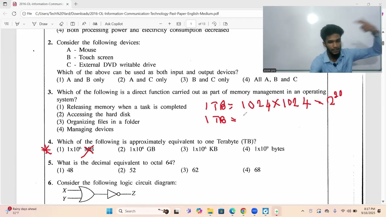 2016 O/L ICT paper discussion Part 1