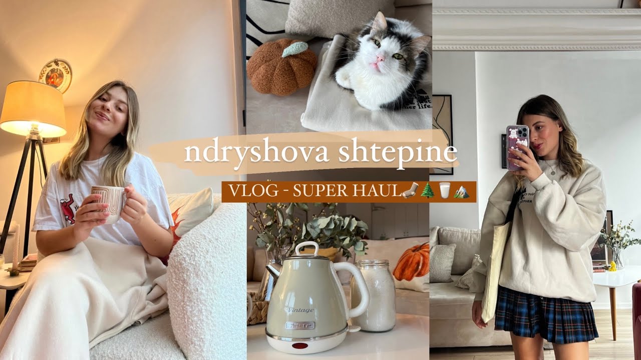 Ndryshoj shtepine | Hul, heqim divanin roze, pazar, vjeshta erdhi, nisem per te familja | VLOG