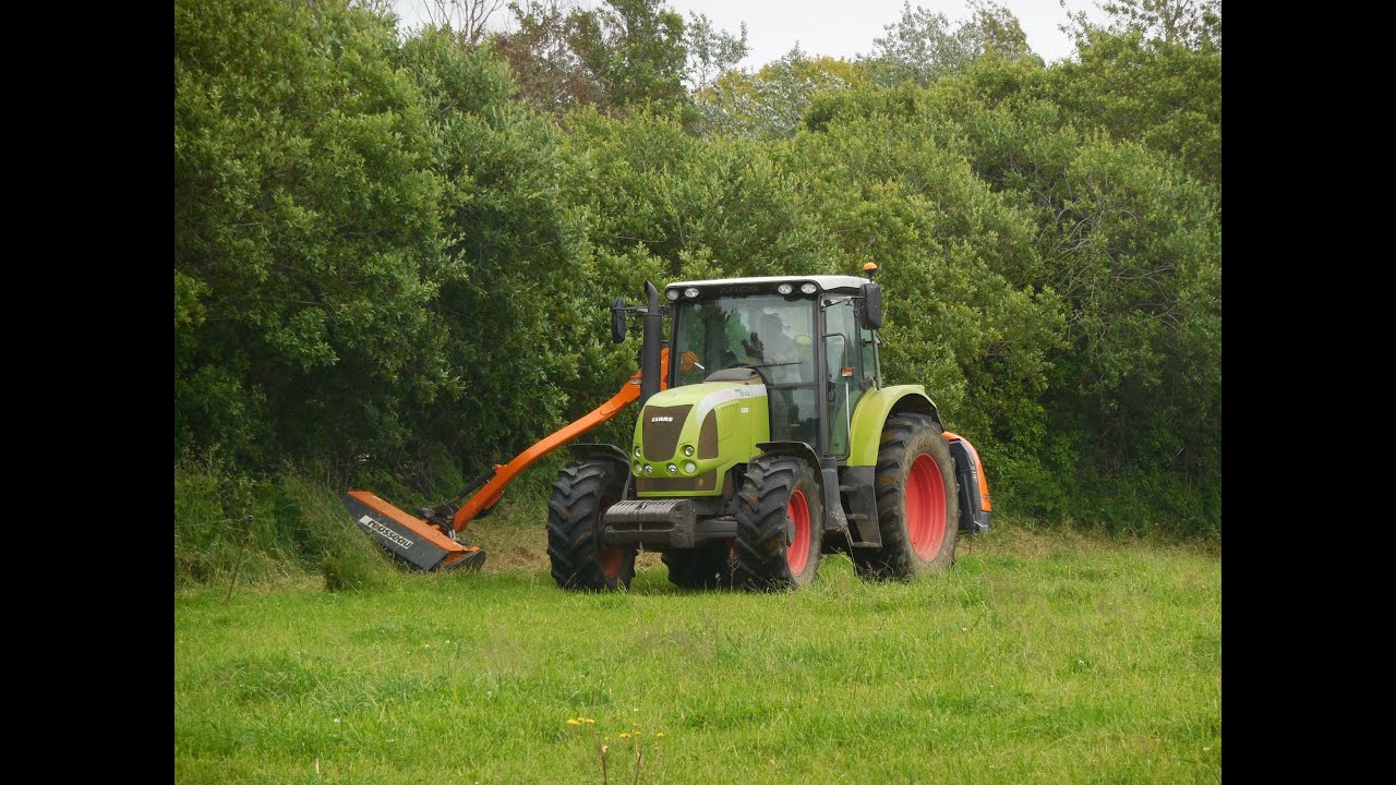 Elagage 2014 claas ares 617 atz et rousseau Kastor