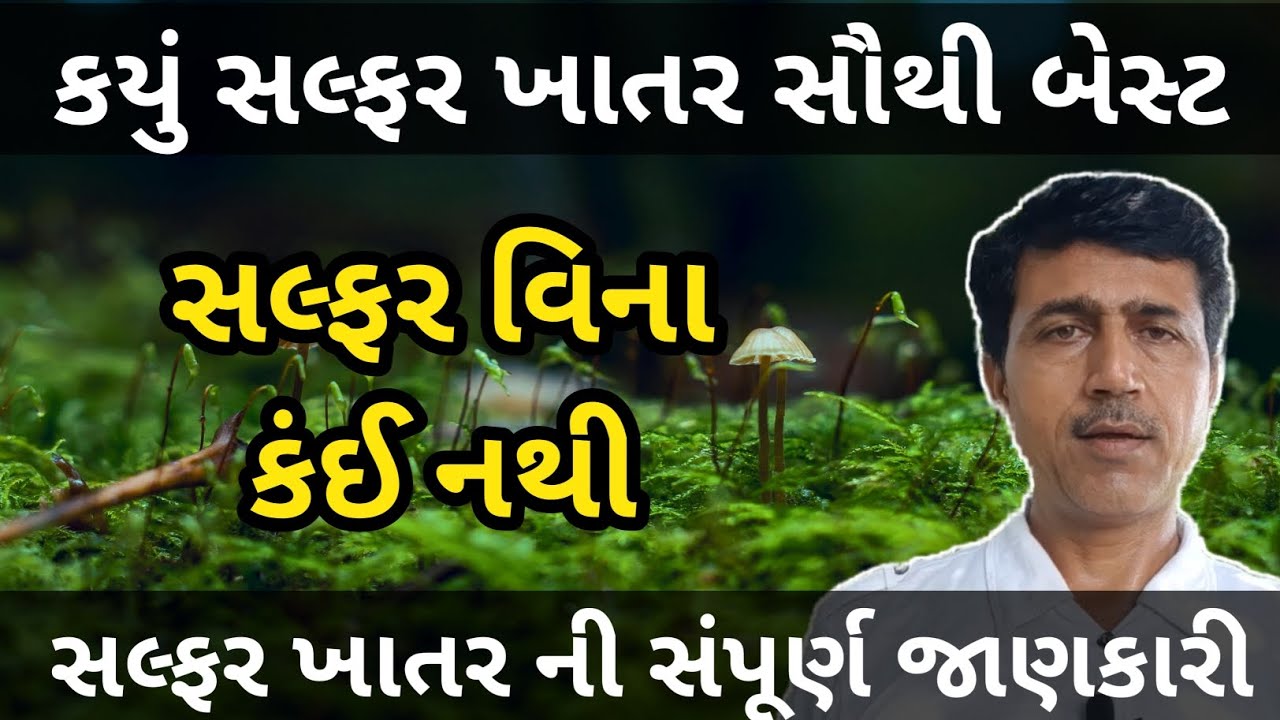 સલ્ફર ખાતર ની સંપૂર્ણ જાણકારી | કયું સલ્ફર ખાતર સૌથી બેસ્ટ | Haresh bera