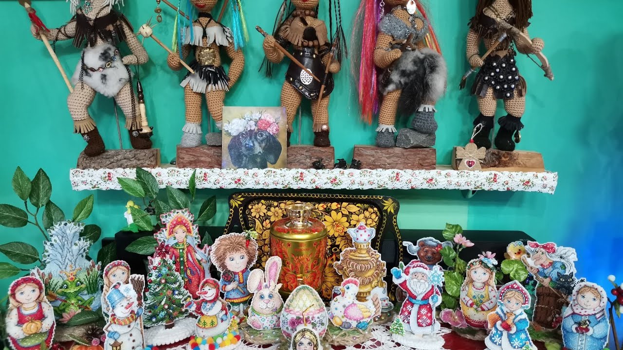 Итоги 2019 года, 1часть.25 работ на пластиковой канве и вся моя коллекция!