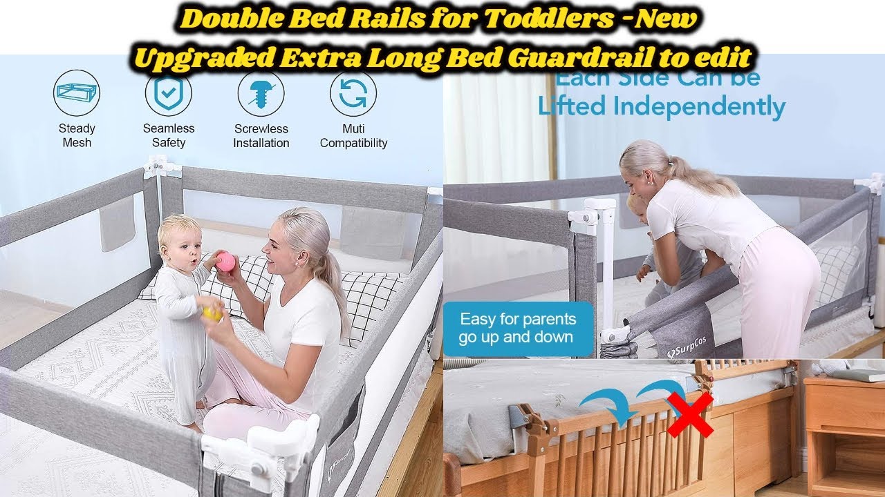 Bed Rails for Toddlers -New Upgraded Extra Long Bed Guardrail for Kids Great Fit for Twin