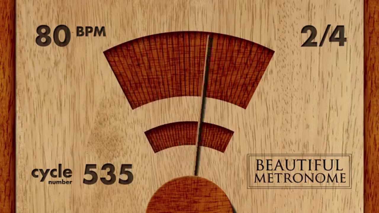 80 BPM 2/4 Wood Metronome HD