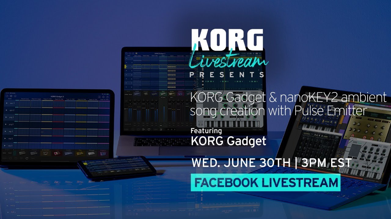 Создание эмбиентных мелодий с помощью KORG Gadget и nanoKEY2 с использованием Pulse Emitter.