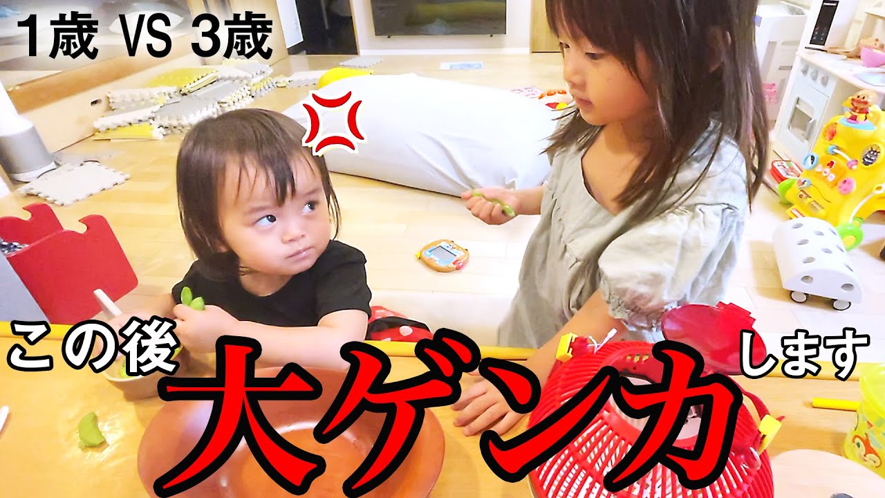 大ゲンカから仲直りまでの３分間【ちゅんぴー年子姉妹】