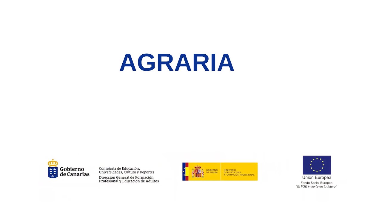 AGRARIA. FORMACIÓN PROFESIONAL EN CANARIAS