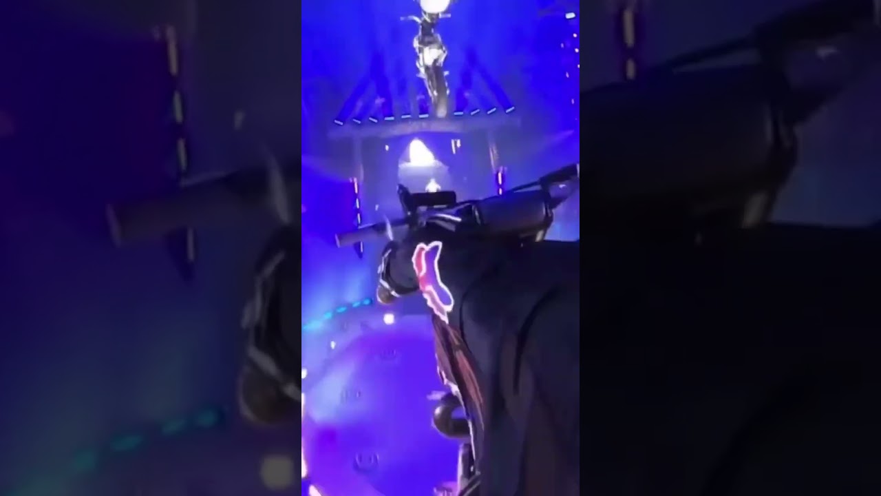 Beautiful motorcycle jump in the circus 🎪 view from the first person🤩