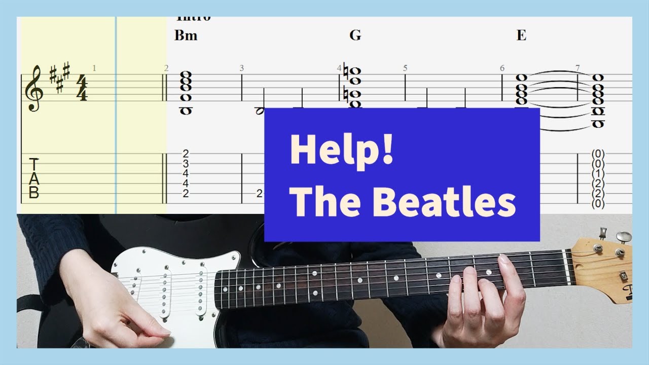 The Beatles - Help! Guitar Cover With Tab