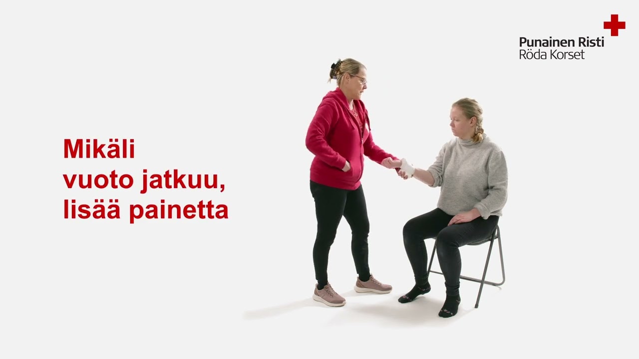 Ensiapuohje painesiteen tekemiseen
