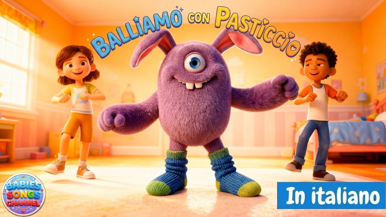 Pasticcio il tenero mostro amico dei bambini. Canzone per bambini in italiano