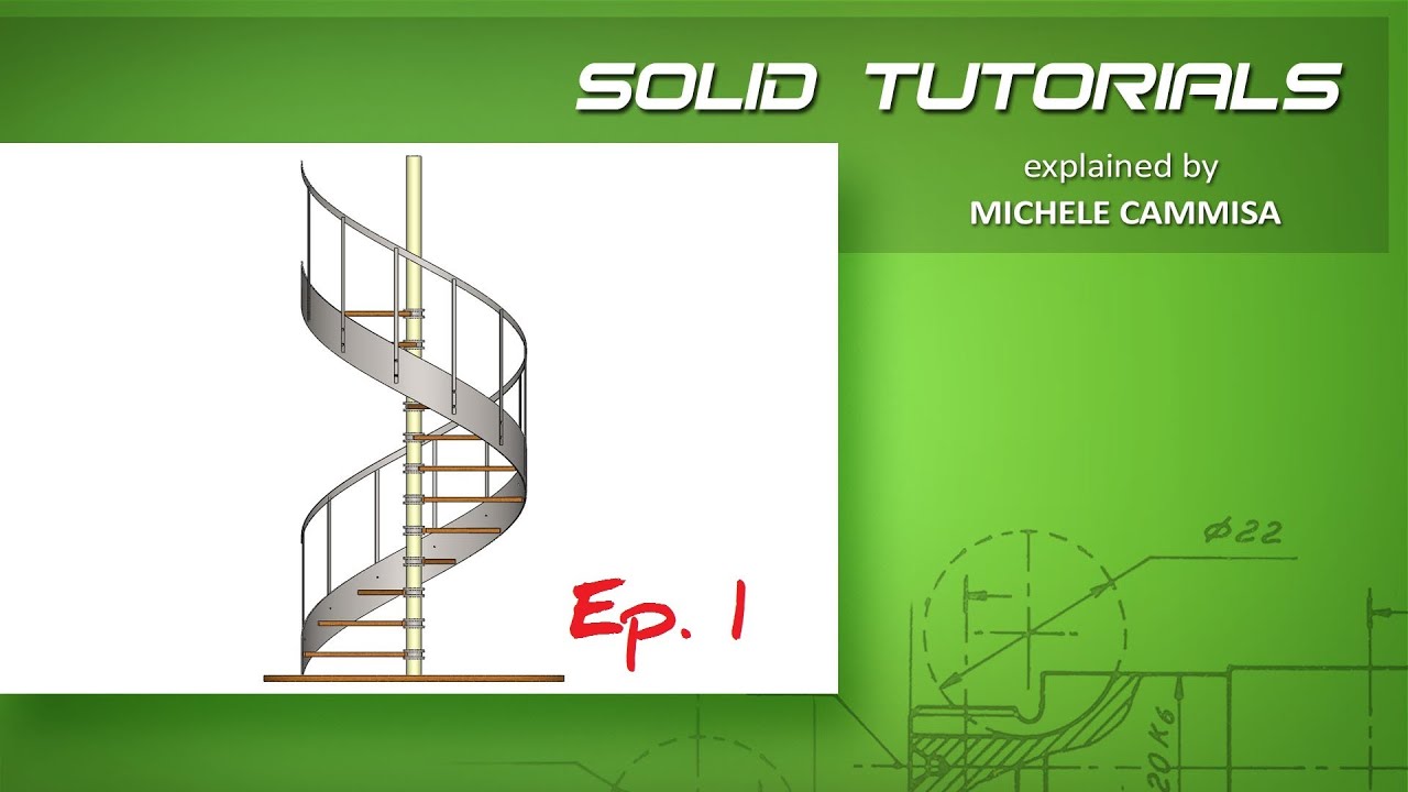 SOLIDWORKS Spiral Staircase Ep.1 / Scala a Chiocciola Ep.1
