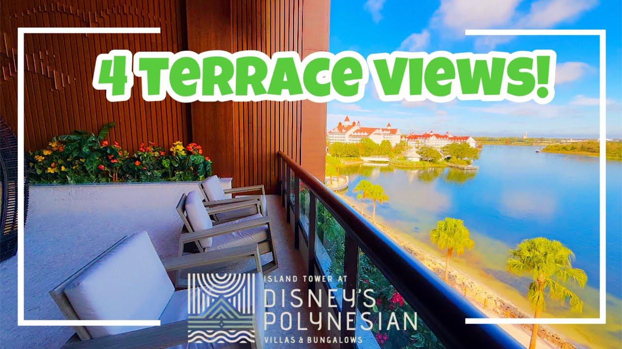 Every Terrace View at Island Tower 🌴 | Disney&rsquo;s Polynesian Resort Tour