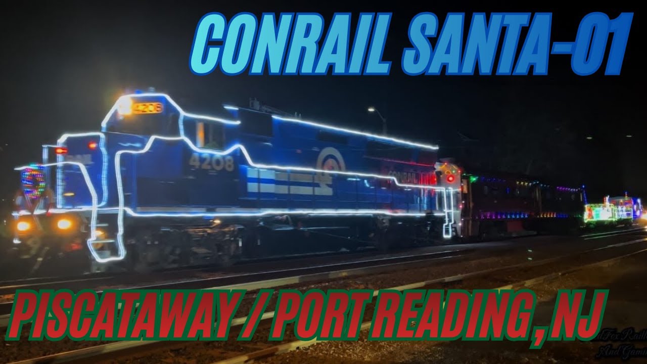 A Bright And Colorful Conrail Christmas In North Jersey. Conrail Christmas Train 2025 And Cab Tour.