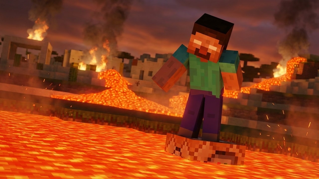 The Floor Is LAVA Challenge in Minecraft!