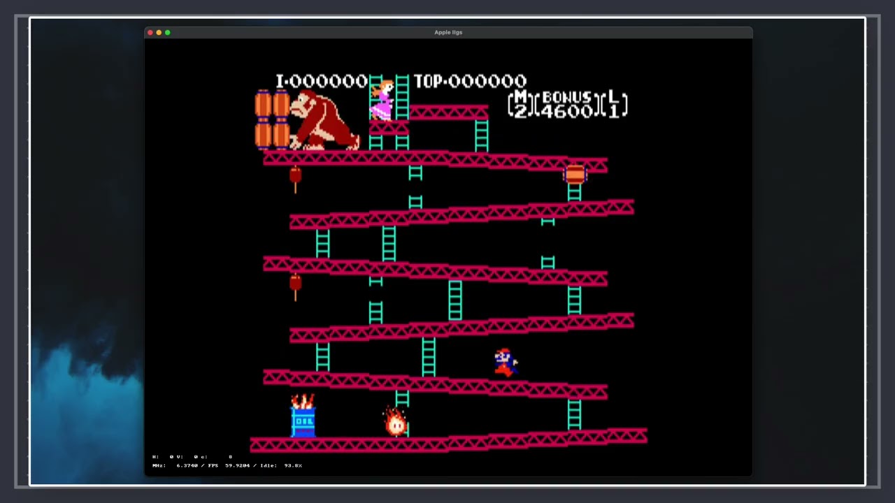 SNES DONKEY KONG on an Apple IIgs!