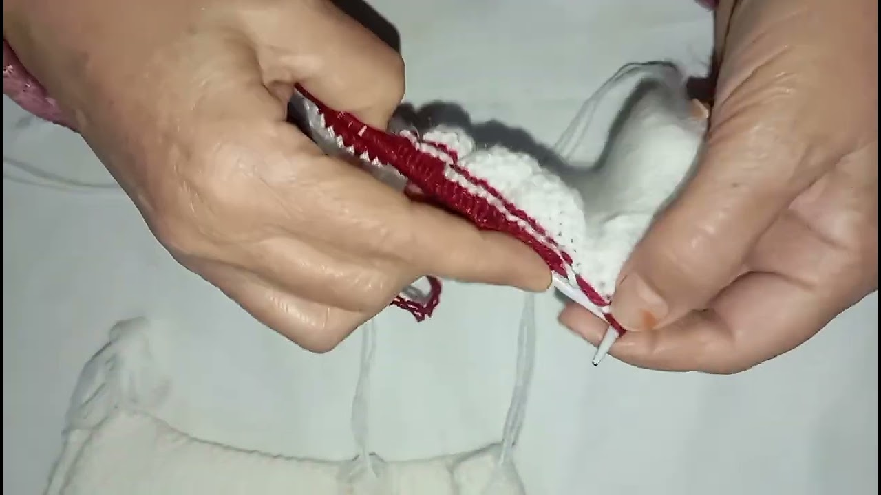 تالت حصه في تعليم زواقة جكار 🍒☃️مع شرح مفصل#crochet  🥰