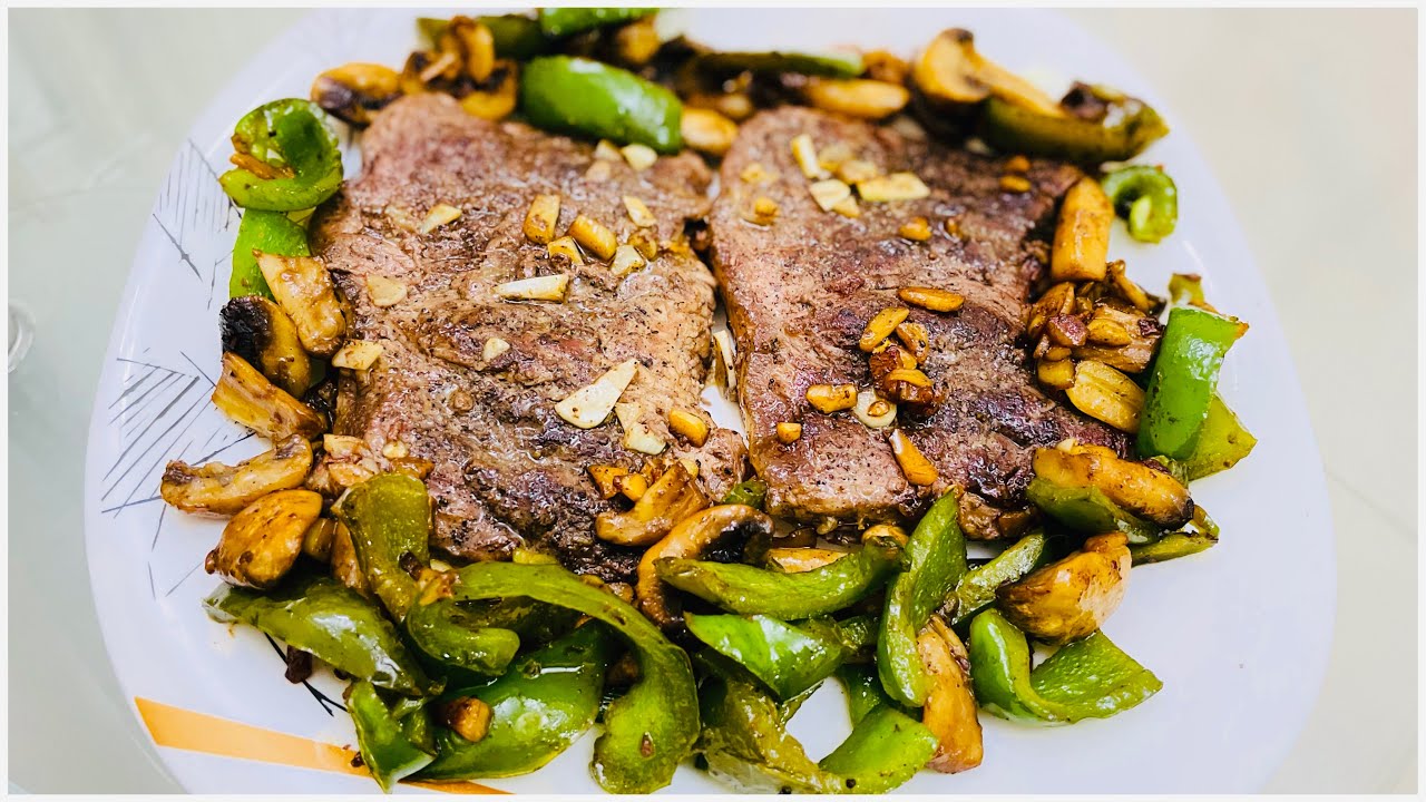 Beef steak in 5 minutes||how to cook perfect beef steak||beef steak with garlic&butter