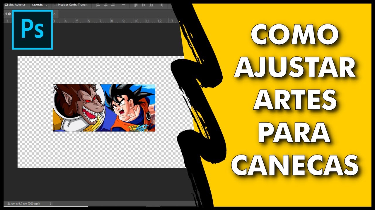 Como ajustar o tamanho da arte para caneca no Photoshop e economizar dinheiro (Veja como é fácil).