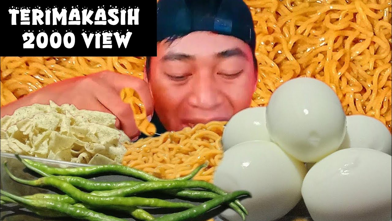 ASMR 🍝 Mie Kuah Telor Cabe Ijo Pedas Mantap Mukbang Indonesia