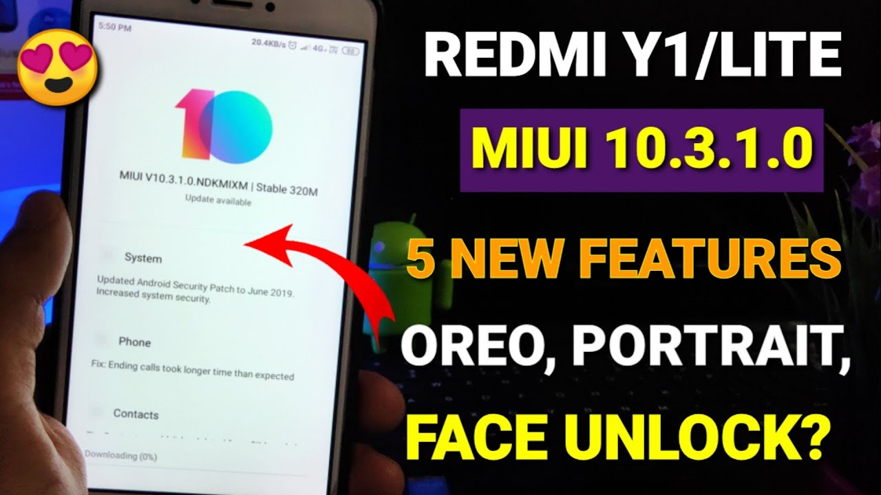 Redmi Y1 & Y1 lite Miui 10.3.1.0 new update | 5 new features, Miui 10.3.1.0 for Redmi Y1