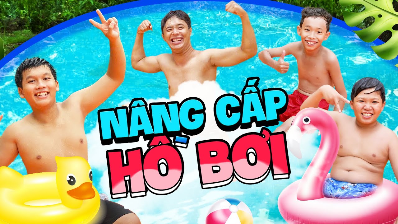 Ngáo TV | Nâng Cấp Hồ Bơi Khổng Lồ 10 Mét Cho cả Team Tắm Trong Mùa Hè