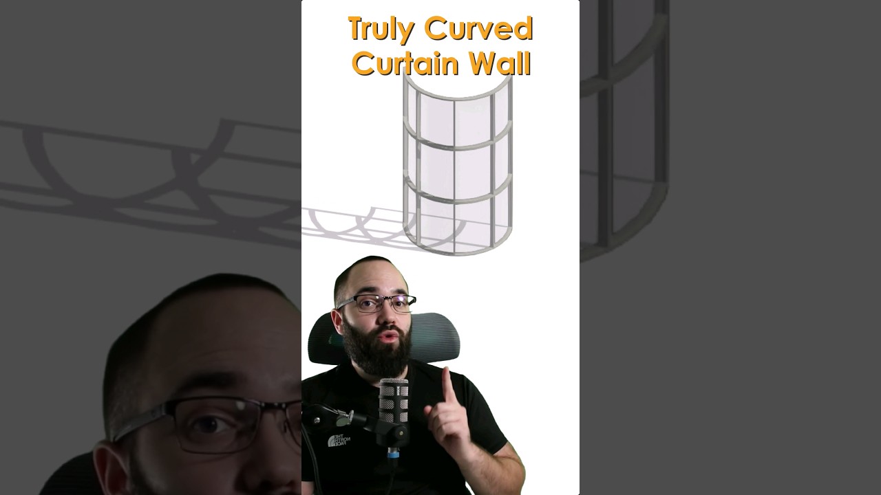 Truly Curved Curtain Wall in #revit