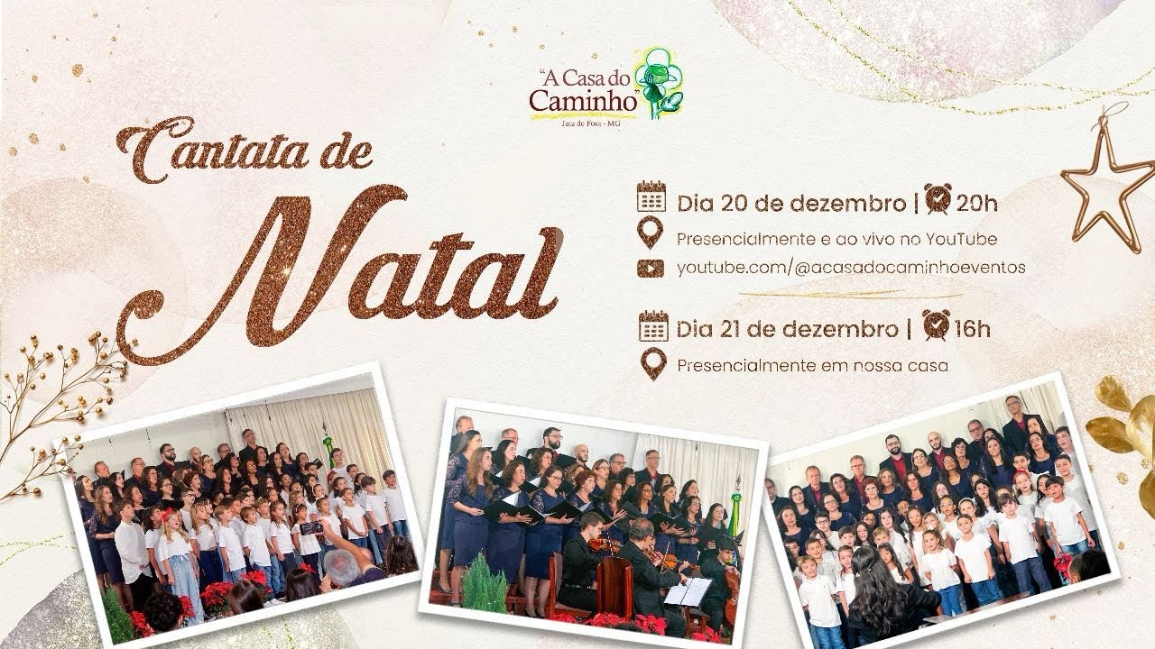 Live CANTATA DE NATAL - 20/12/24 às 20h - com os Cantores do Caminho e Pequenos Cantores do Caminho