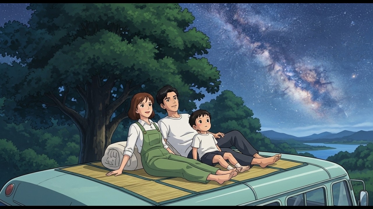 Under the Stars in Our Camper Van | Ghibli Style