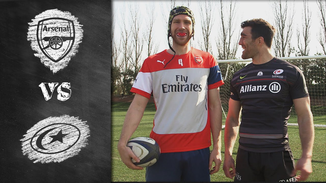 Arsenal stars take on Saracens!