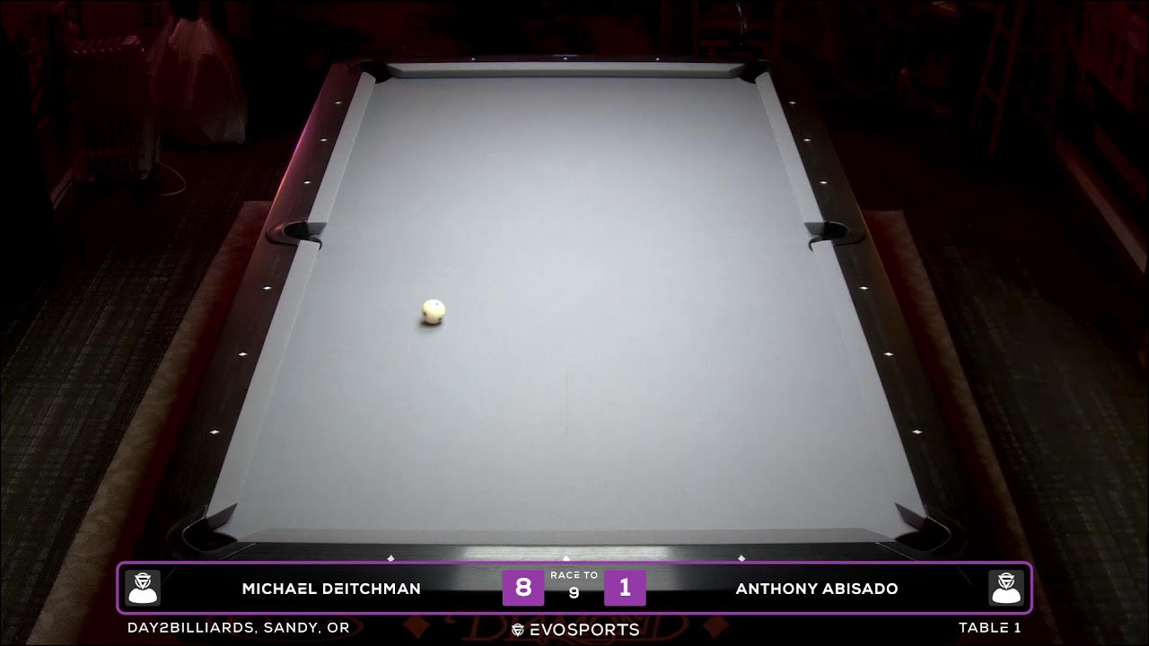 MICHAEL DEITCHMAN  vs ANTHONY ABISADO - DAY2BILLIARDS - TABLE 1 | EvoSports