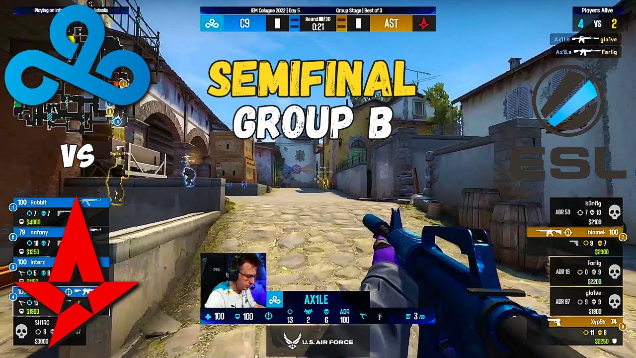 CLOUD9 vs ASTRALIS. SEMIFINAL GROUP B! IEM Cologne 2022. GAMBIT CSGO