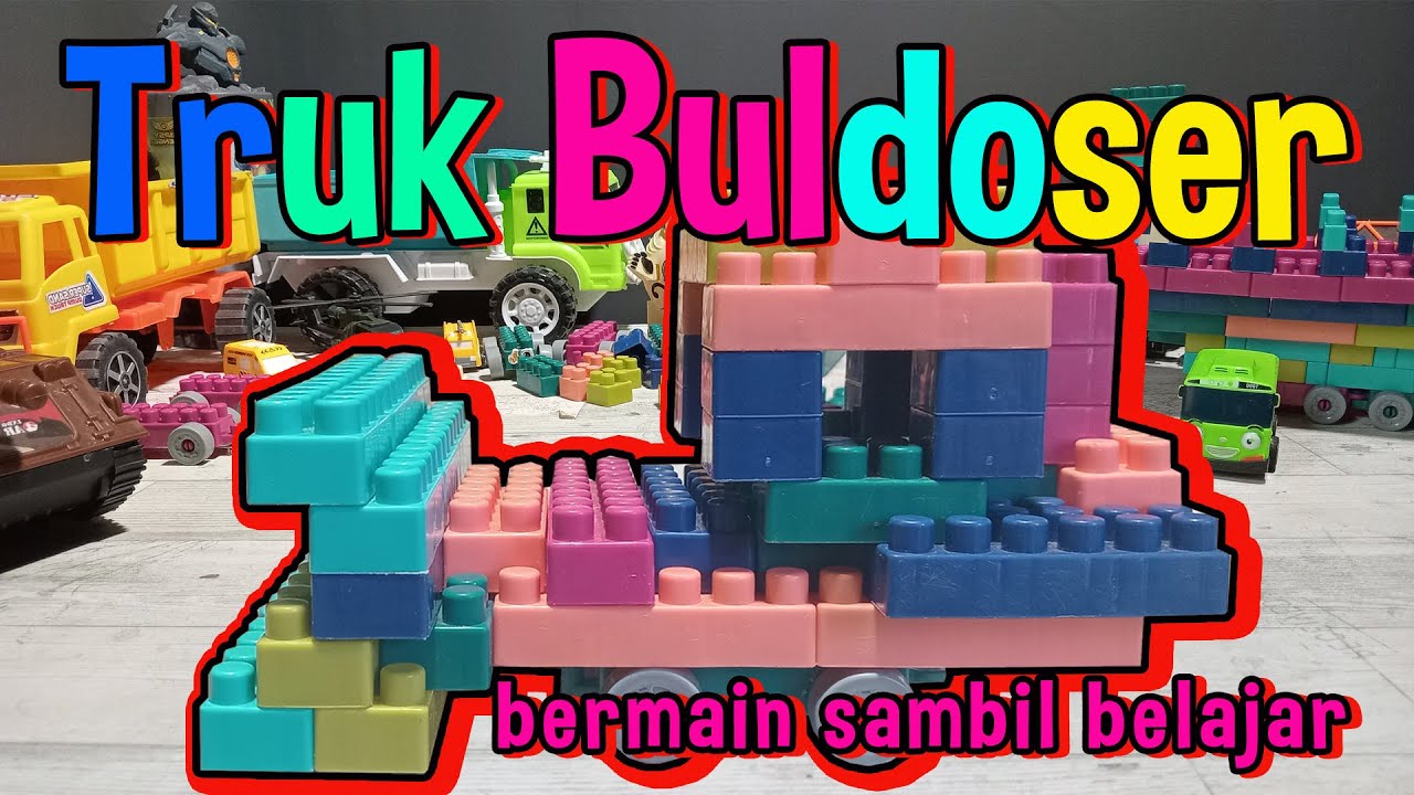 Bermain Balok Susun Membuat Truk Buldoser 🚜 | Mainan Anak Edukatif & Seru