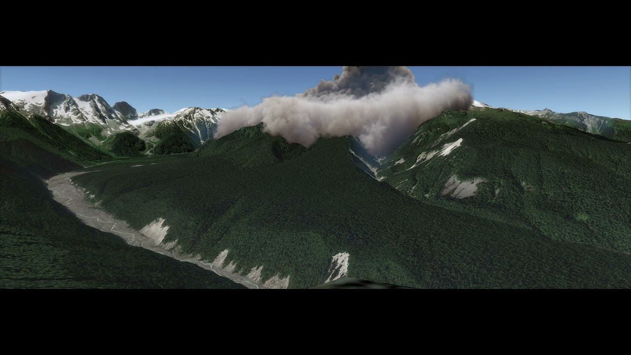 Glacier Peak Eruption Simulation