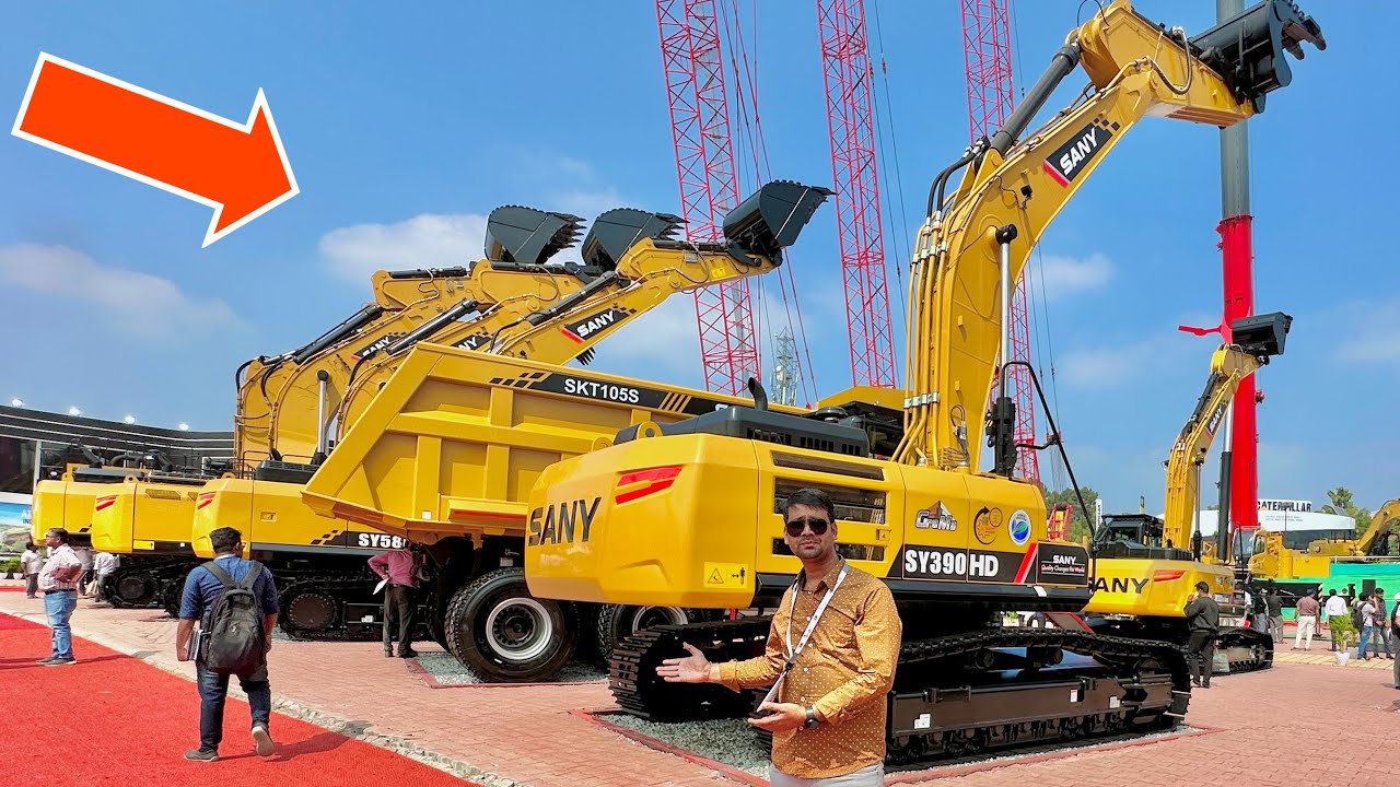 SANY Excavator नयी पोकलन JCB 3dx TATA 3528 Prima यहाँ सब कुछ मिलेगा ?Excon 2023 exhibition Bangalore