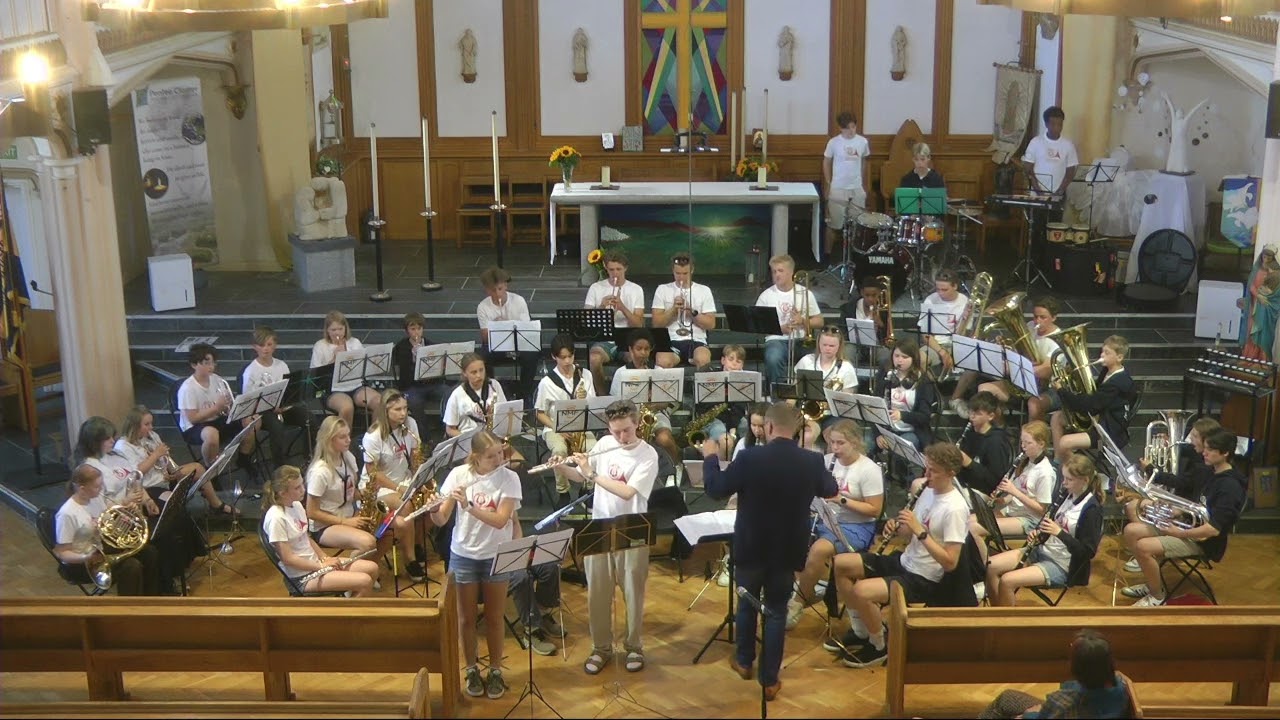 'Sofiemyr Skole Youth Wind Band' from Norway, Concert at St Mary's Church, Penzance 26th June 2025