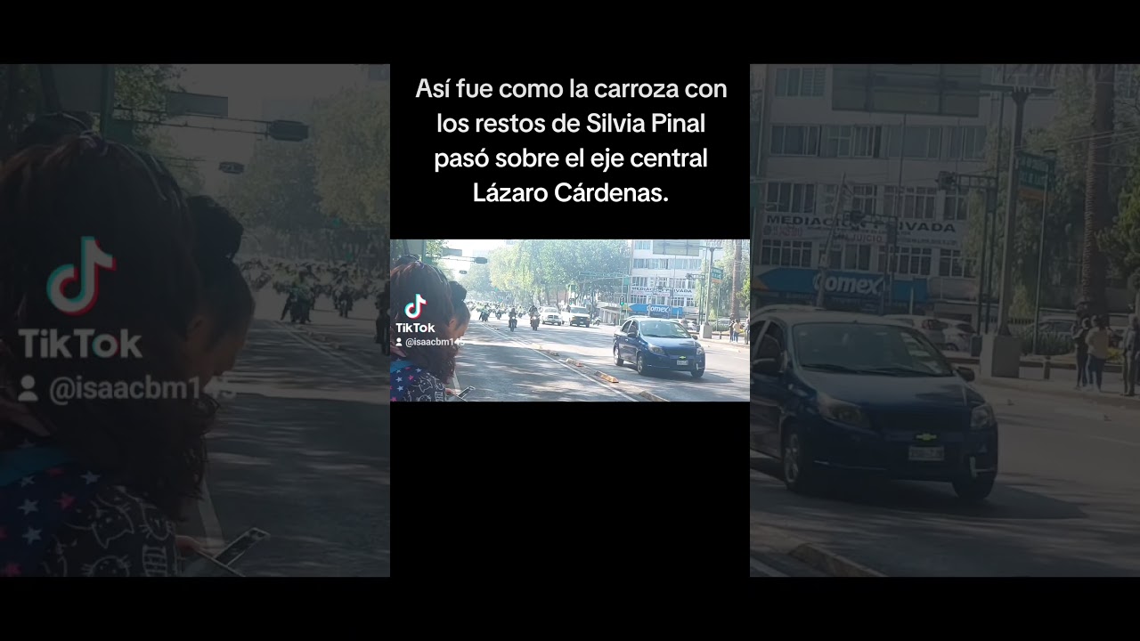 As&iacute; fue como la carroza con los restos de Silvia Pinal pasando sobre el Eje Central L&aacute;zaro C&aacute;rdenas.