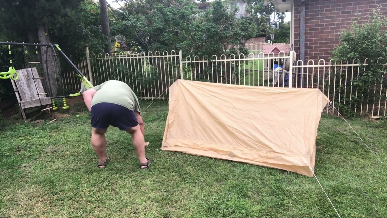 French Army Desert F1 Tent- Set Up and Tweaks