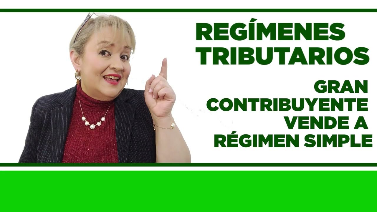 Gran Contribuyente VENDE a Régimen Simple