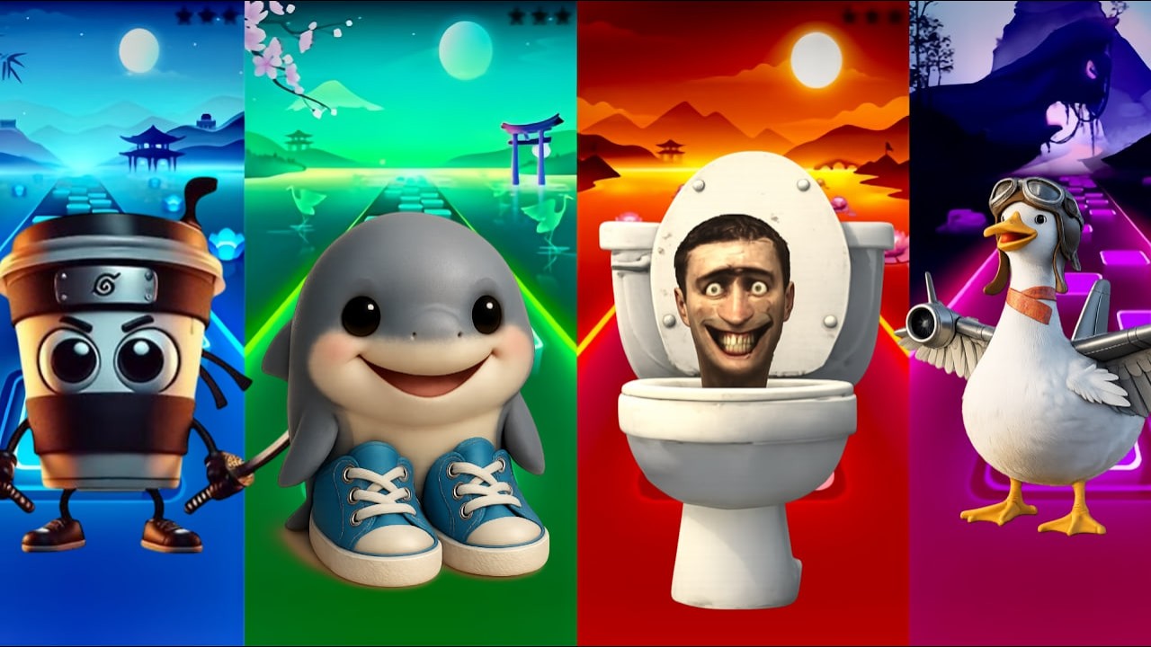 🔥🎵 Cappuccino Assassino4️⃣ Tralalero Tralala 🌟⚡️ | Skibidi Toilet 🎹💥 Bombombini Gusini 🌈🎶