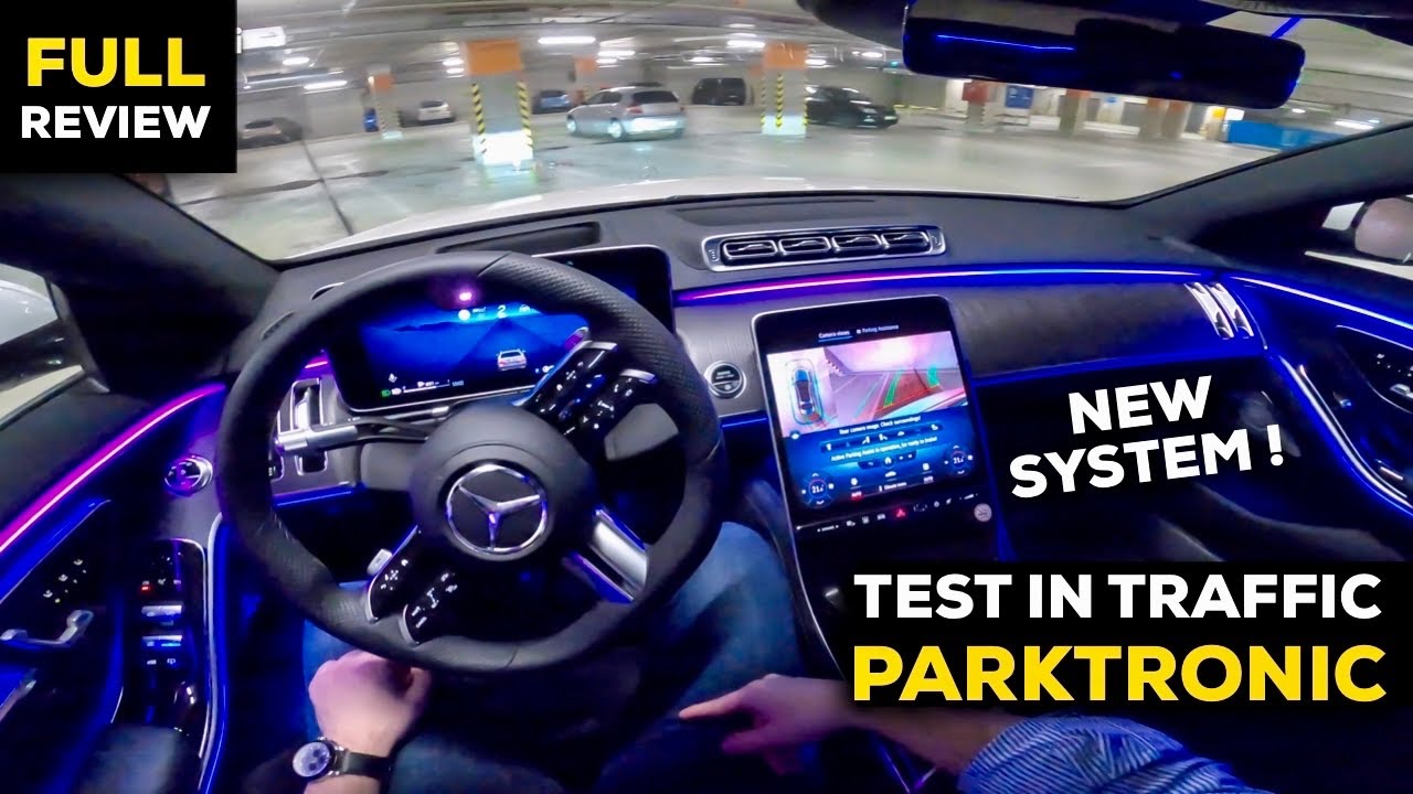 2021 MERCEDES S Class ALL NEW ACTIVE PARKING Assist REAL TEST IN TRAFFIC PARKTRONIC
