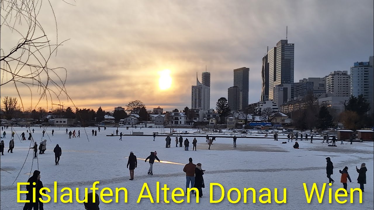Eislaufen auf der Alten Donau ❄️ Winter in Wien