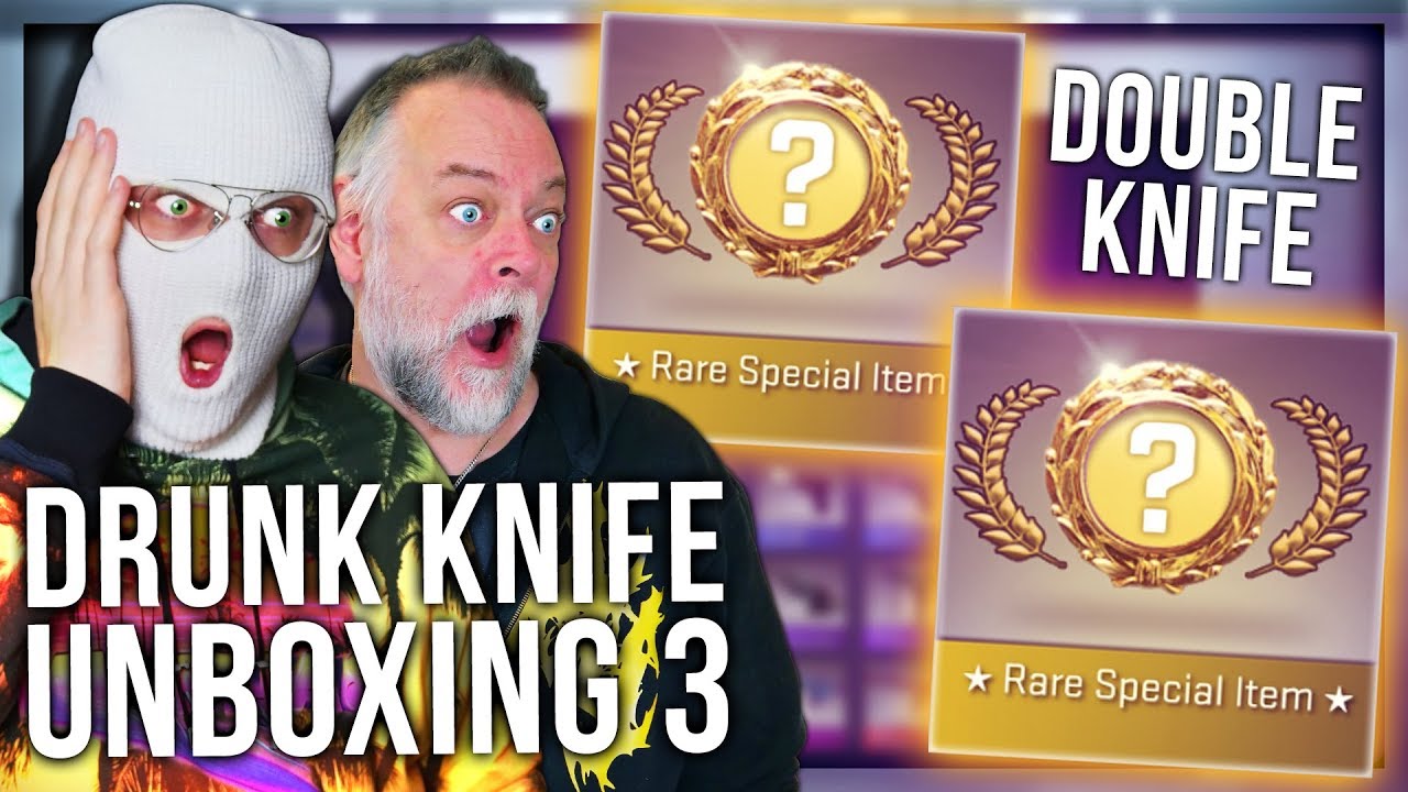 CS:GO DRUNK DOUBLE KNIFE UNBOXING WITH PAPA
