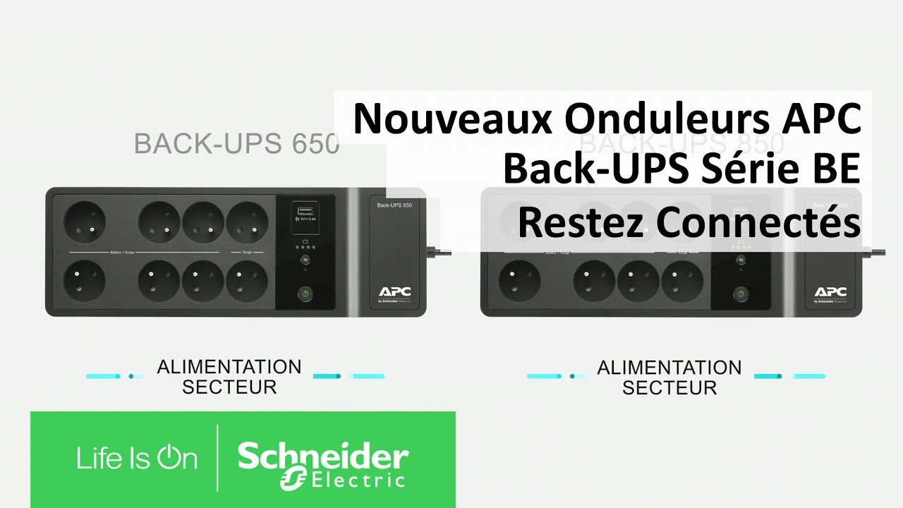 Les nouveaux onduleurs APC Back-UPS S&eacute;rie BE | APC by Schneider Electric France