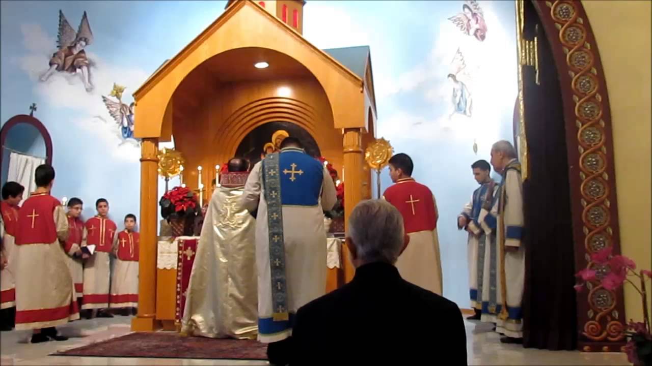 Archbishop Khajag Barsamian celebrates the Holy Badarak at St. David Church in Boca Raton, FL.