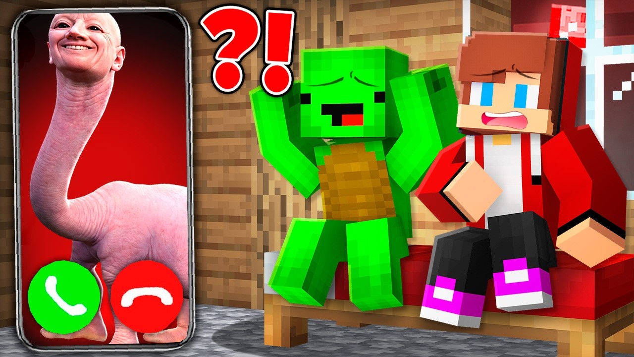 How Mikey and JJ get a Call From New Tolosofobia in Minecraft ?! - Maizen
