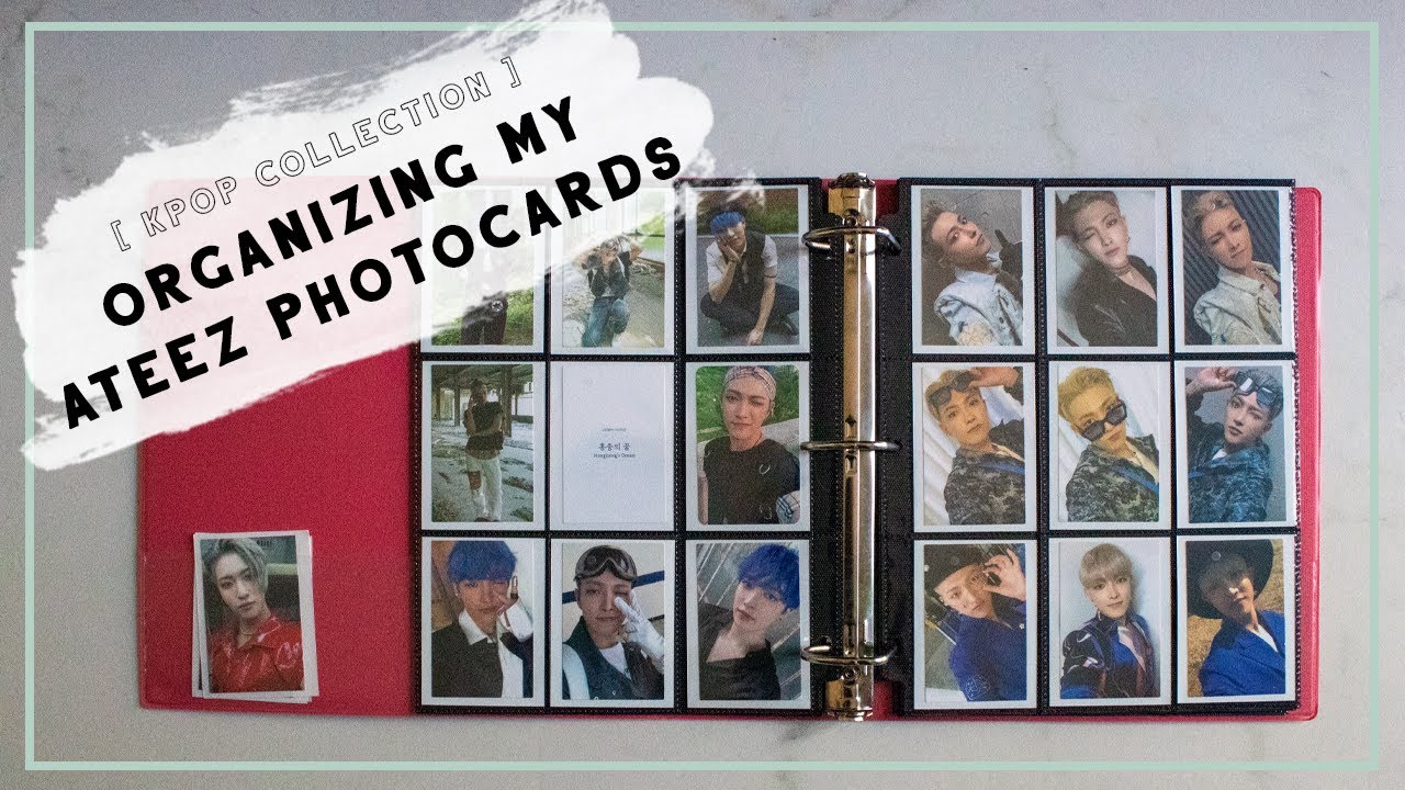 [ASMR] ATEEZ Binder Organization | Soft Spoken, Paper & Crinkle Sounds