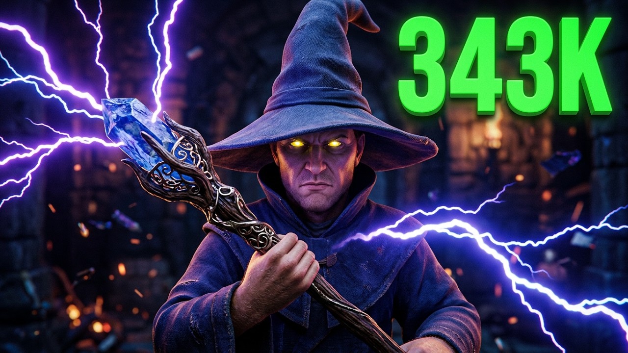 Throne and  Liberty:  Invocator Endless Winter Lightning Staff -- 343.9K DPS -- Night Time