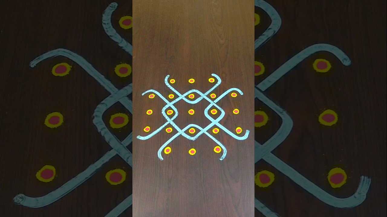 Łatwy Kolam dla początkujących @RoopaRangoli #shorts #rangoli #kolam #muggulu #padikolam #kolangal