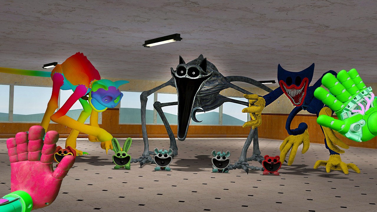 Surviving Catnap Rainbow, Huggy Nightmares & CatNap nightmare Poppy Playtime | Garry's Mod