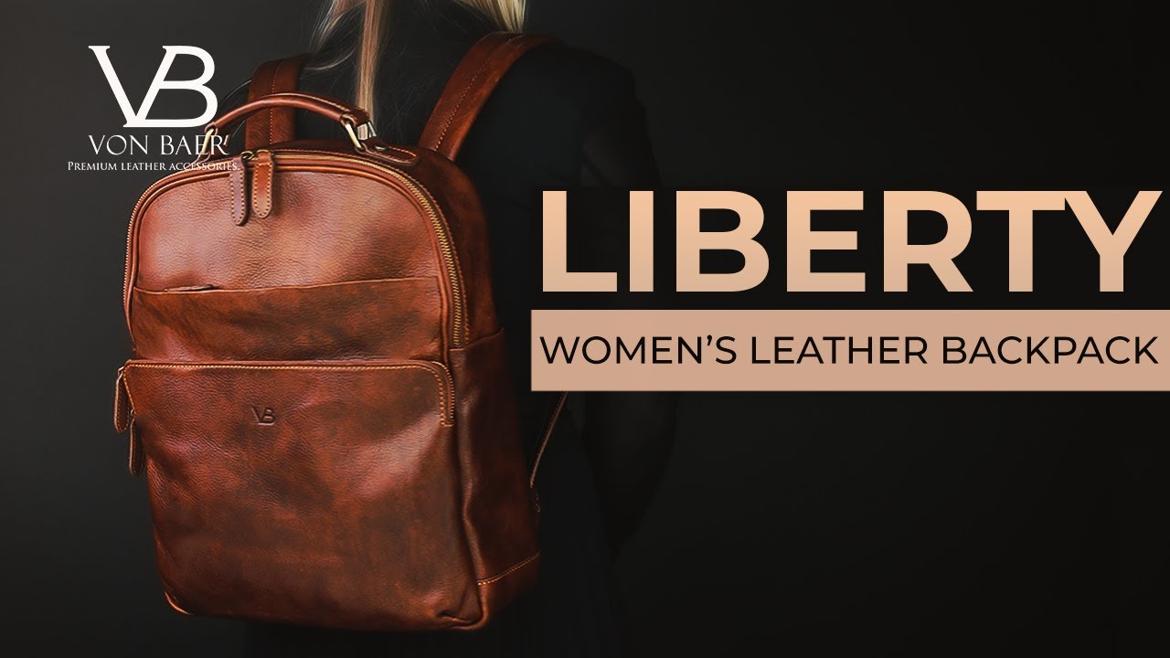 Liberty Premium Leather Backpack for Women &mdash; Women's Leather Backpack by Von Baer Overview